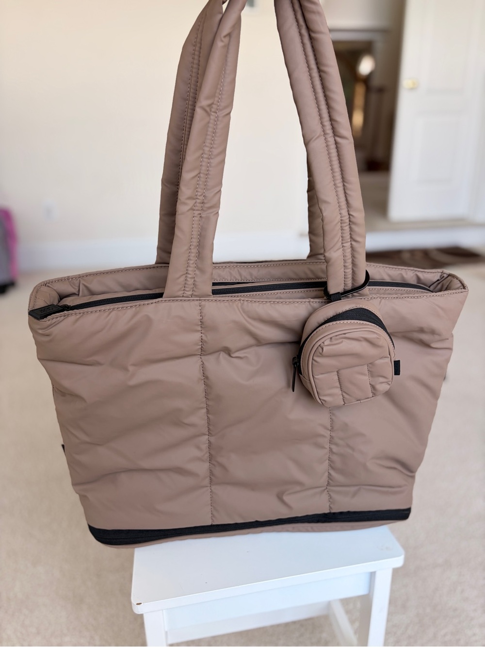 Luka Expandable Laptop Tote in Chocolate